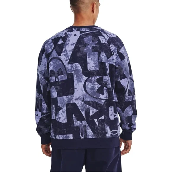Under Armour - Mens Rival FLC Macronded Crew Fleece Top - Picture 2 of 2
